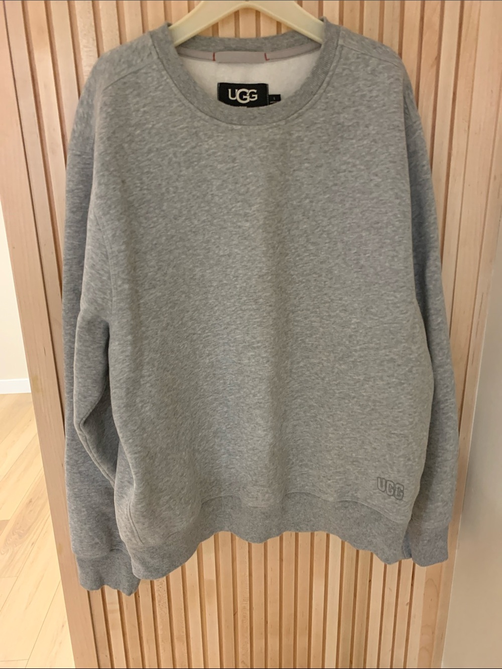UGG Men's Light Heather Gray Crewneck Sweatshirt - Picture 6 of 6